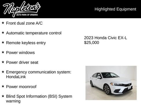 Used 2023 Honda Civic EX-L image 15