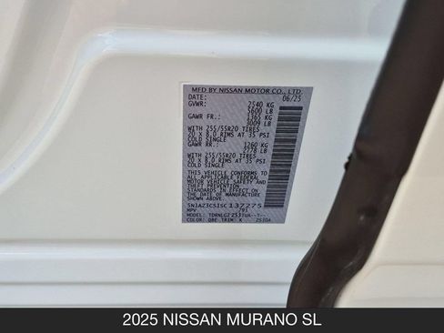 Certified 2025 Nissan Murano SL AWD/4WD image 27