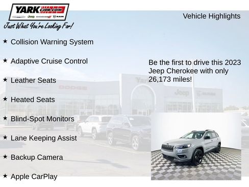 Certified 2023 Jeep Cherokee Altitude Lux w/ Lux Elite Package image 13