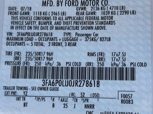 Used 2018 Ford Fusion SE w/ Equipment Group 602A FWD image 37