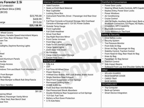 Used 2018 Subaru Forester 2.5i image 6