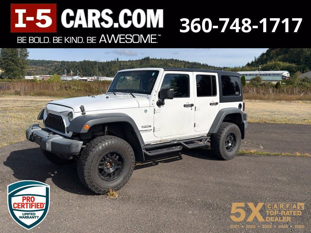Used 2017 Jeep Wrangler Unlimited Sport w/ Power Convenience Group AWD/4WD image 1