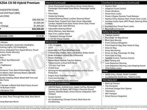 New 2026 MAZDA CX-50 2.5 Hybrid w/ Cargo Package AWD/4WD image 36