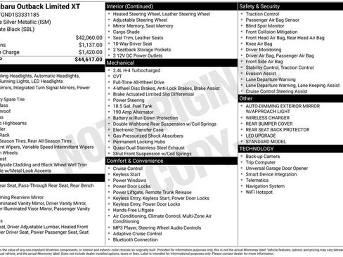Used 2025 Subaru Outback Limited XT image 34
