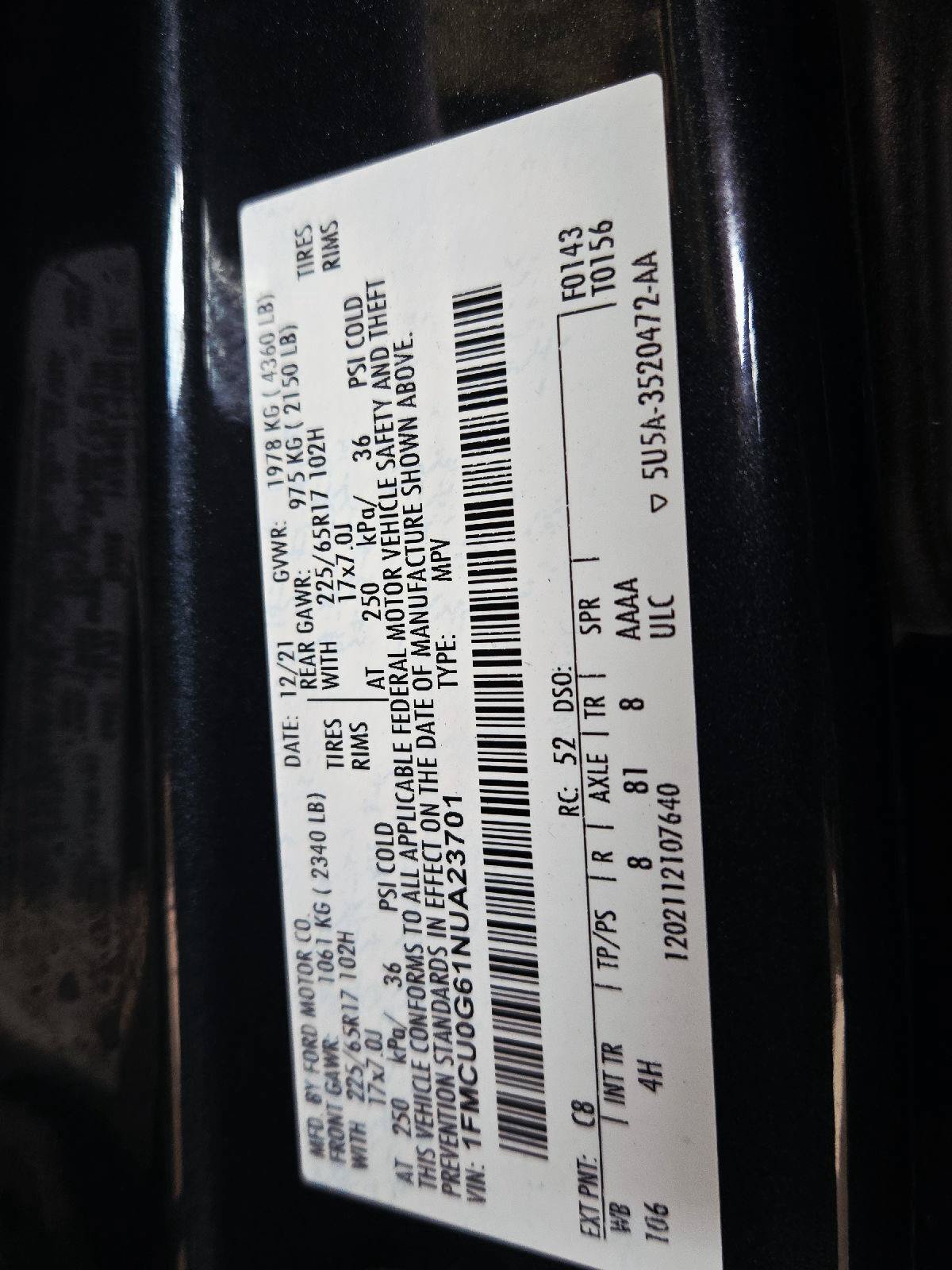 Used 2022 Ford Escape SE w/ Convenience Package FWD image 62