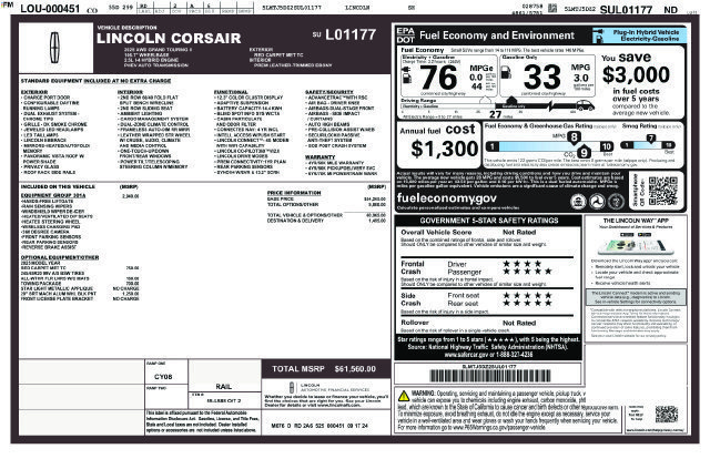 Certified 2025 Lincoln Corsair Grand Touring w/ Equipment Group 301A AWD/4WD image 7