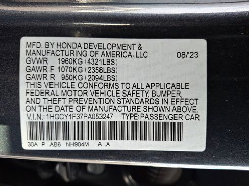 Certified 2023 Honda Accord EX image 27