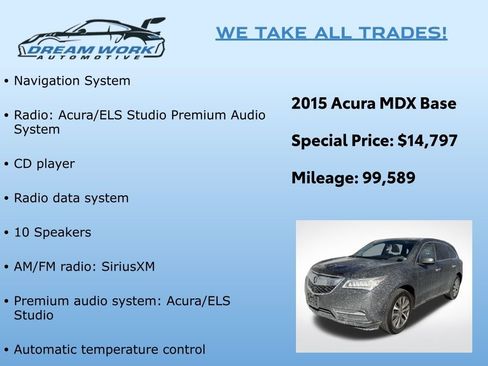 Used 2015 Acura MDX 3.5L Technology Package image 2