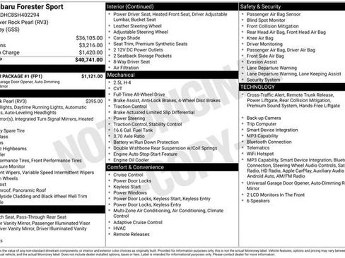 Used 2025 Subaru Forester Sport w/ Popular Package #1 AWD/4WD image 5