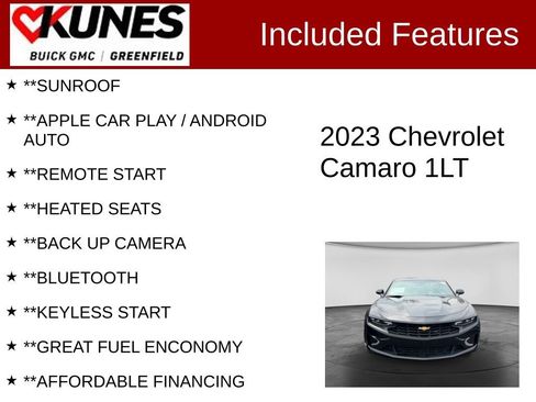 Used 2023 Chevrolet Camaro LT RWD image 2