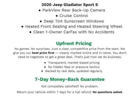 Used 2020 Jeep Gladiator Sport w/ Quick Order Package 24S AWD/4WD image 3