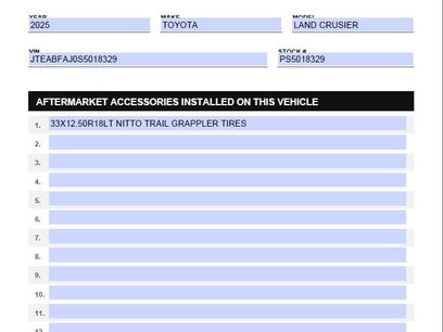 Used 2025 Toyota Land Cruiser