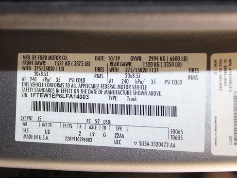 Certified 2020 Ford F150 XLT w/ Equipment Group 302A Luxury image 25