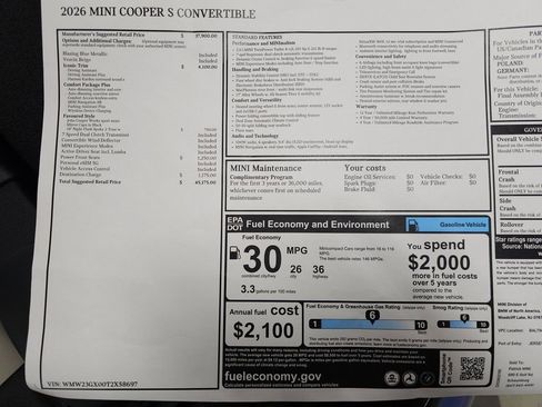 New 2026 MINI Cooper S image 33