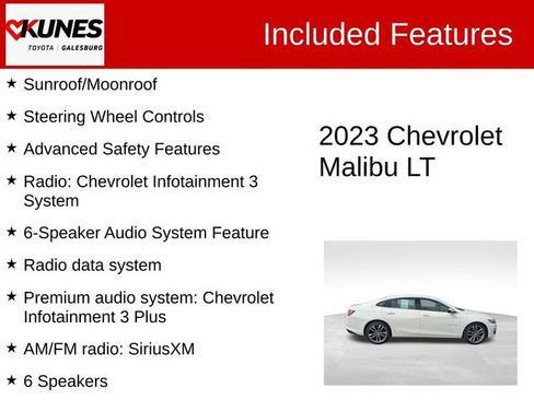 Used 2023 Chevrolet Malibu LT w/ Driver Confidence Package FWD image 3