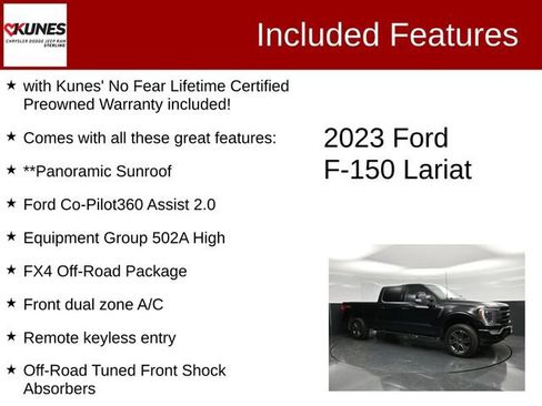 Used 2023 Ford F150 Lariat w/ Equipment Group 502A High AWD/4WD image 2