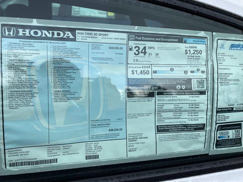 New 2026 Honda Civic Sport image 14