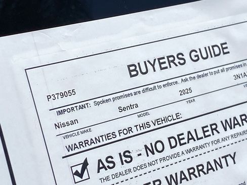 Certified 2025 Nissan Sentra SV FWD image 35
