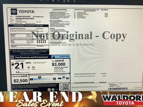 New 2025 Toyota Tacoma TRD Sport image 16