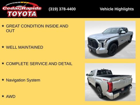 Used 2023 Toyota Tundra Limited w/ TRD Off-Road Package AWD/4WD image 8