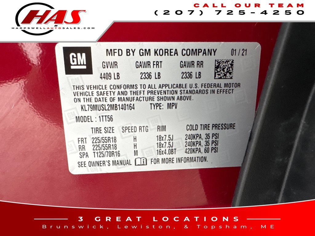 Used 2021 Chevrolet TrailBlazer RS w/ Sun and Liftgate Package AWD/4WD image 16