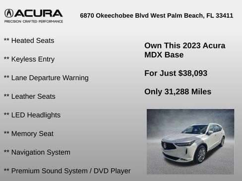 Used 2023 Acura MDX SH-AWD w/ Advance Package image 12