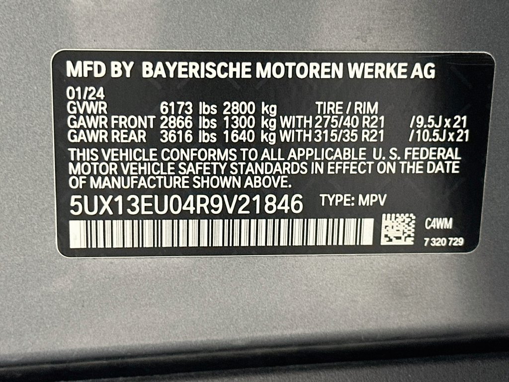 Certified 2024 BMW X5 sDrive40i w/ Parking Assistance Package RWD image 33