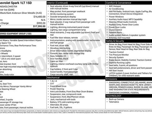 Used 2020 Chevrolet Spark LT image 8