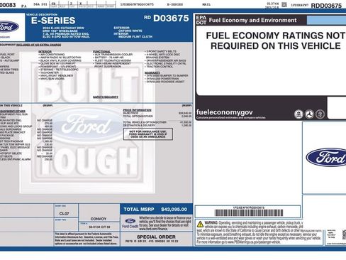 New 2024 Ford E-450 and Econoline 450 Super Duty w/ Driver's Safety Package RWD image 35