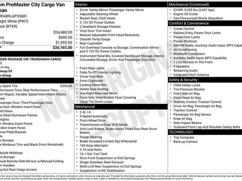 Used 2020 RAM ProMaster City Tradesman image 7