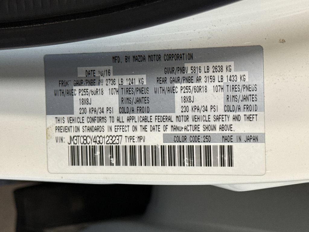 Used 2016 MAZDA CX-9 Touring AWD/4WD image 25