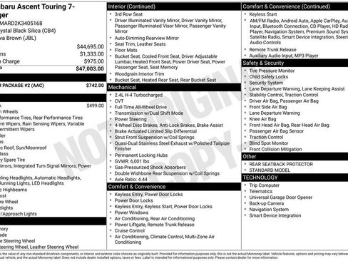 Used 2019 Subaru Ascent Touring w/ Popular Package #2 image 4