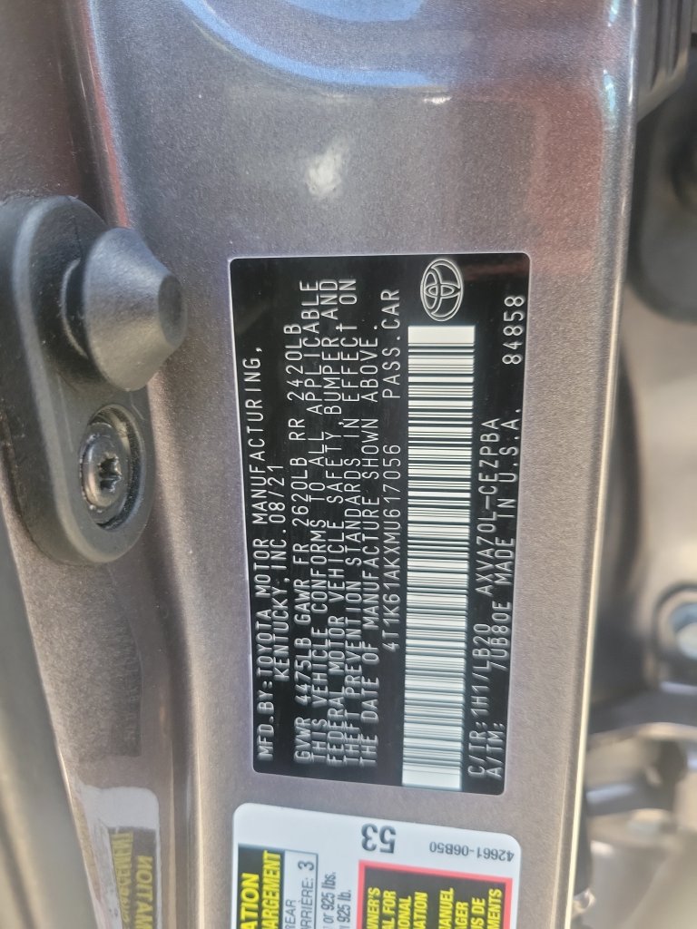 Certified 2021 Toyota Camry XSE FWD image 36