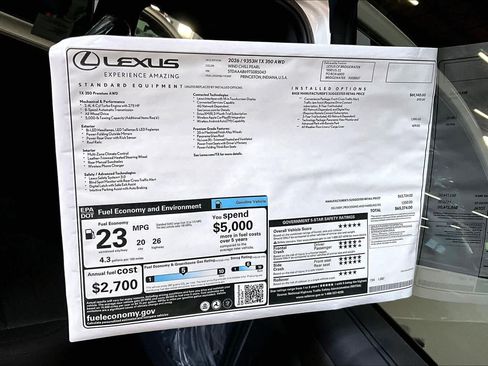 New 2026 Lexus TX 350 AWD image 13