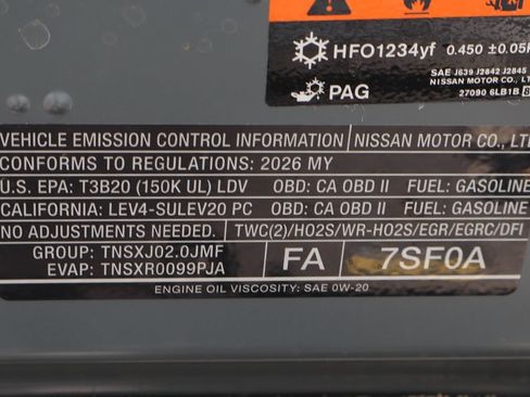 Used 2026 Nissan Sentra SV w/ Floor Mat Package FWD image 15