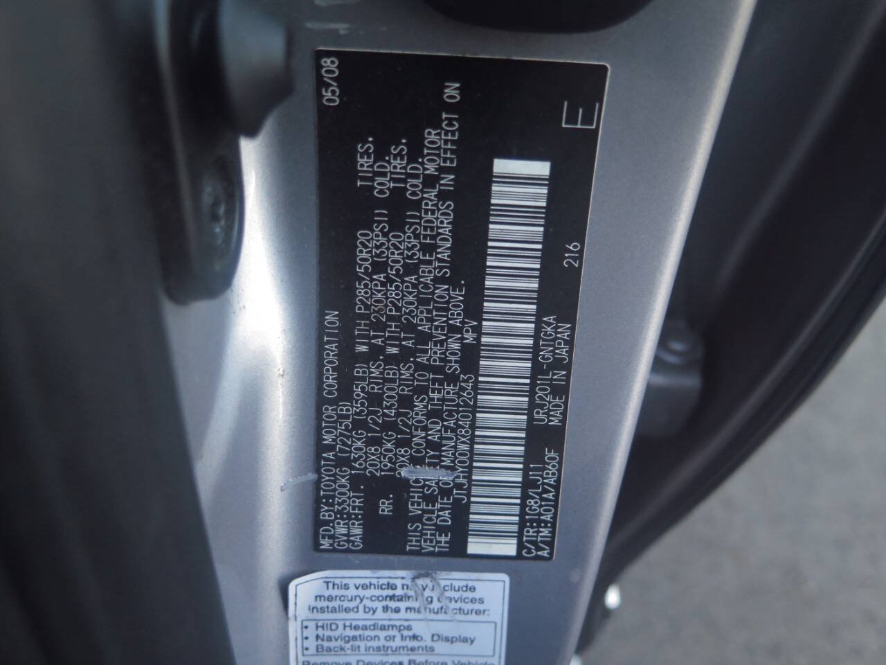 Used 2008 Lexus LX 570 4WD w/ Technology Pkg image 15