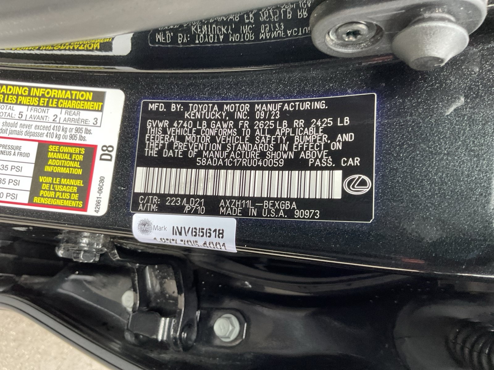 Used 2024 Lexus ES 300h w/ Premium Package FWD image 27