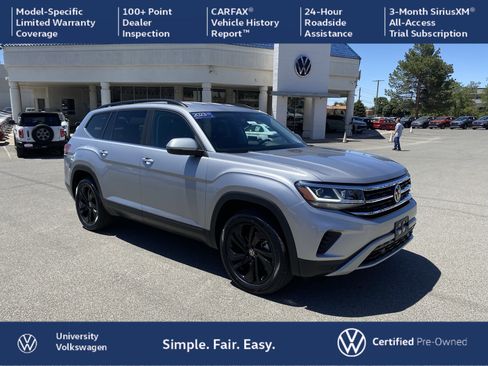 Certified 2023 Volkswagen Atlas SE w/ Black Wheel Package AWD/4WD image 1
