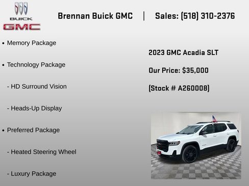 Certified 2023 GMC Acadia SLT w/ Elevation Edition AWD/4WD image 6