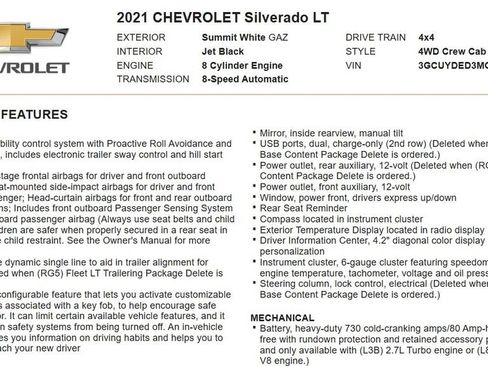 Used 2021 Chevrolet Silverado 1500 LT w/ Safety Package AWD/4WD image 17