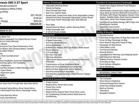 Used 2018 Genesis G80 3.3T Sport image 32