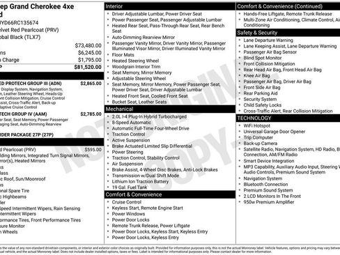 New 2024 Jeep Grand Cherokee Overland w/ Advanced Protech Group III AWD/4WD image 6