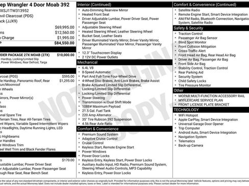 New 2026 Jeep Wrangler Unlimited Rubicon 392 w/ Quick Order Package 27X Moab AWD/4WD image 45