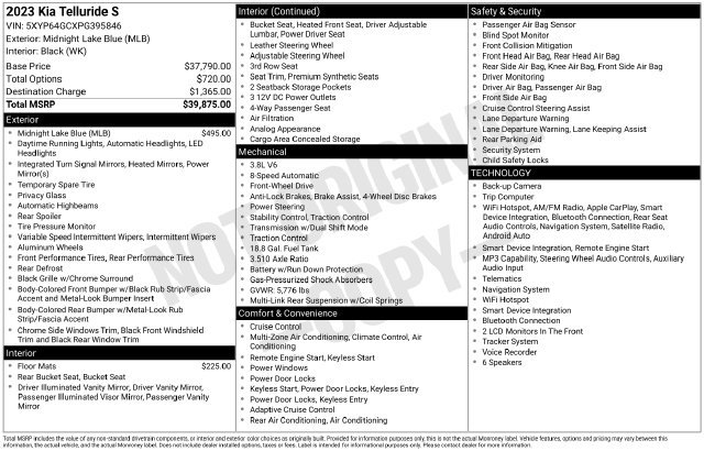 Certified 2023 Kia Telluride S FWD image 34