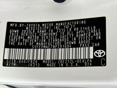 Certified 2022 Toyota Corolla LE FWD image 30