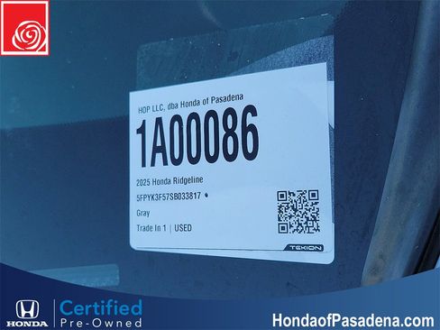 Certified 2025 Honda Ridgeline RTL image 32