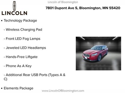 Certified 2022 Lincoln Corsair Reserve w/ Equipment Group 201A image 9