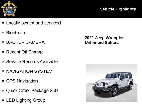 Used 2021 Jeep Wrangler Unlimited Sahara image 2