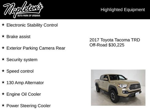 Used 2017 Toyota Tacoma TRD Off-Road w/ Tow Package (A/T) AWD/4WD image 16