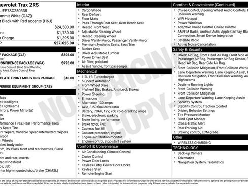 Used 2025 Chevrolet Trax RS w/ Sunroof Package FWD image 2